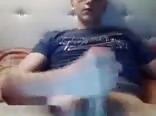 Glasses boy masturbates on cam