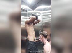 Got Stuck in the elevator public gay boys porn