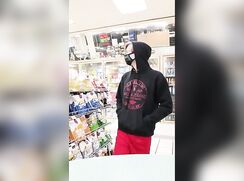 Gray Teen risky wank in the shop gay porn tube