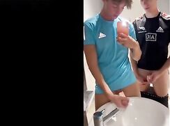 Gym German couple boys hook-up record public