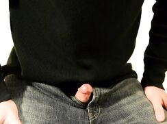 Hands free cum thru his zipper