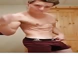 Handsome Blond Show Ass and Wank