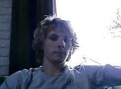 Handsome blonde cum