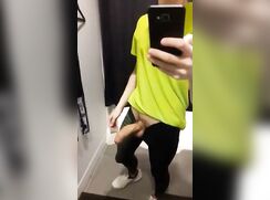 he likes a risky mirrow cum