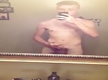 He makes selfie video of his curved dick for his gf boys porn