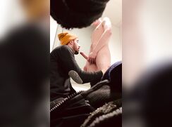 Hidden cam - Sucked off in college bathroom