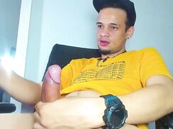 Hispanic boy cums on cam porn