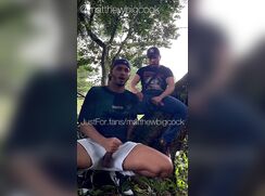 HJ-Jerk off buddies in the park couple porn