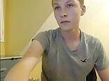 Hollister twink porn shows his cock and pumps out some jizz