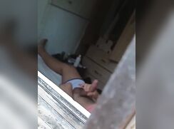 Homie caught wanking in his bedroom!