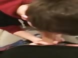 Horny teen sucking friends cock