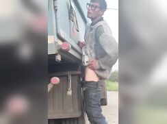 horny twink is fucking a truck..