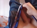 Horny twink milking himself