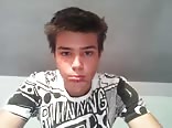 Hot and beautiful boy wank in bed