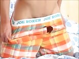 Hot blond twink porn shows his ass and jerks for the camera 