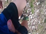 HOT Blond Twink Strips & Jerks Outside