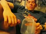 Hot boy cums in a tupper ware bowl boys