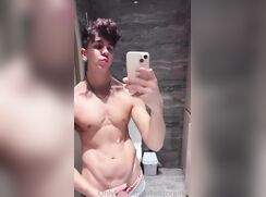 Hot Boy Jerking Off Bathroom Cum Solo