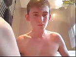 Hot boy jerks and cums in the bathroom 