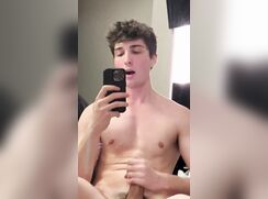 Hot Boy Self Wank Mirror Cum