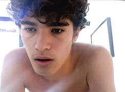 Hot College Student with Dark Curly Hair Wanks and Cums - AI Enhanced