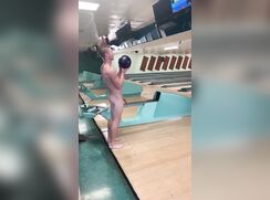 Hot guy bowling nude