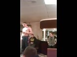 hot guy gets his willy exposed after getting pat