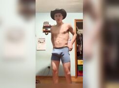 Hot guy in hat jerk