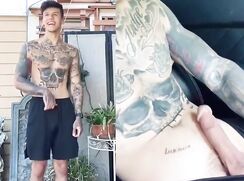 Hot TikToker shows off his massive hard dick