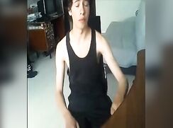 Hot twink cums for a girl  on cam