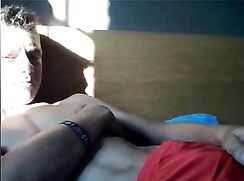 Hot twink has a lazy afternoon wank