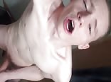 Hot Twink porn cums on his journal then eats it