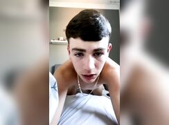 Hot verbal chav shoots his load