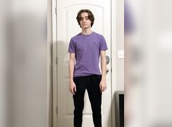 Hung bi student showing off and wank - no cum