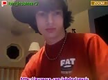 Hung twink gay porn strokes his big cock on cam