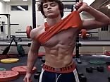 Hunk Flexes His Muscles