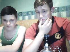 Hunky students wank on webcam friends gayporn