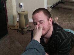 Ibm jeans toes sucking