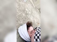 i'm just licking my friends ass outdoor