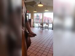 In and out of a restaurant