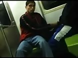 in metro public jerking