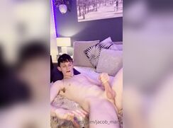 Jacob "Jay" Mario Jerks off on his bed
