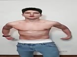 JEANS TWINK PORN EATING HIS OWN CUM