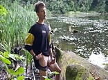 jerk off at the pond  GBT Gay Porn