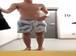 Jerking and cumming in apartment block corridor