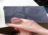 Jerking big dick big cum shot