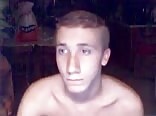 Jerking his thin long cock to a cum shot boys porn