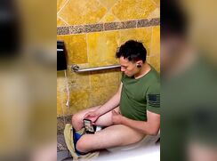 Jerking in a Stall-no Cum 232