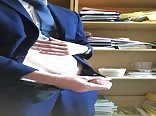 jerking in school storage room