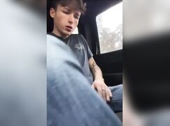Jerking off in the car...